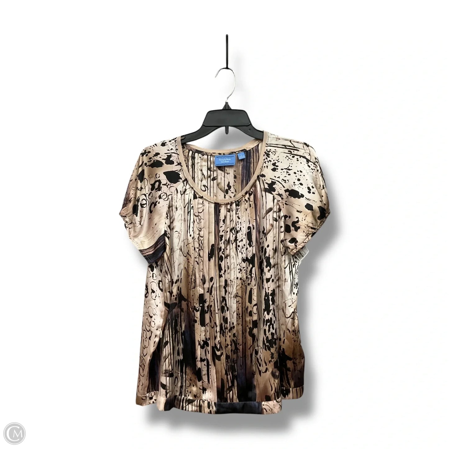 Top Short Sleeve By Simply Vera In Multi-colored, Size: L