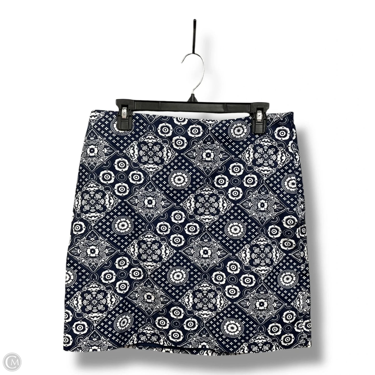 Skirt Mini & Short By Talbots In Blue & White, Size: M