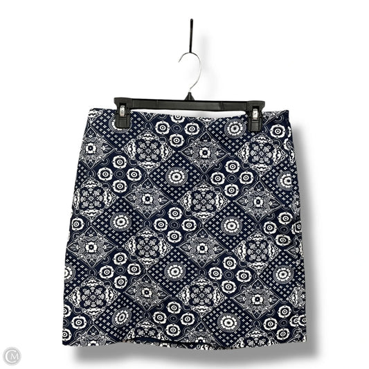 Skirt Mini & Short By Talbots In Blue & White, Size: M