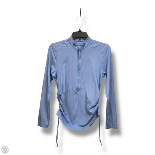 Athletic Top Long Sleeve Collar By Carve Designs In Blue, Size: S