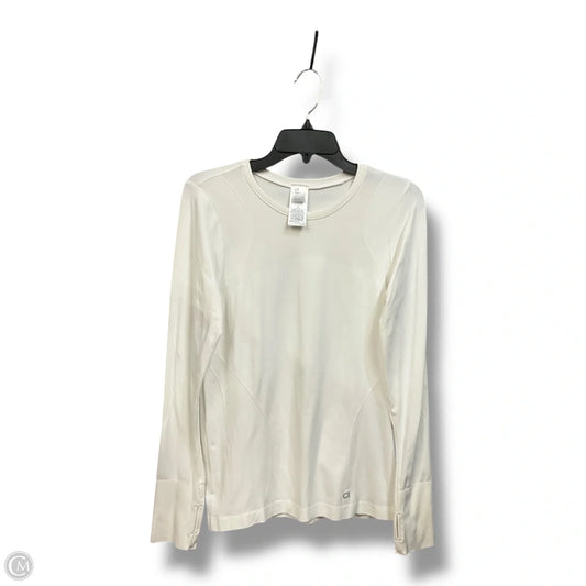 Athletic Top Long Sleeve Crewneck By Under Armour In Green & White, Size: L