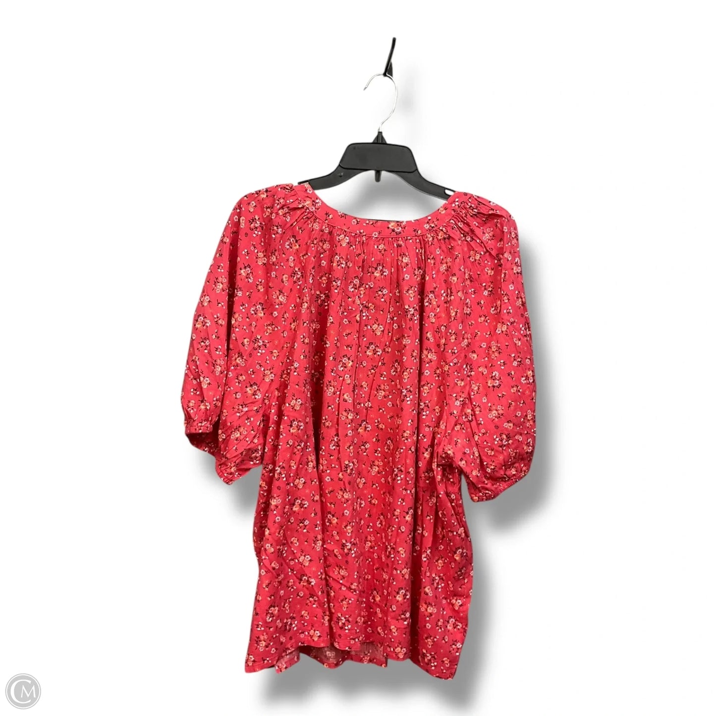 Top Short Sleeve By St Johns Bay In Floral Print, Size: 3x