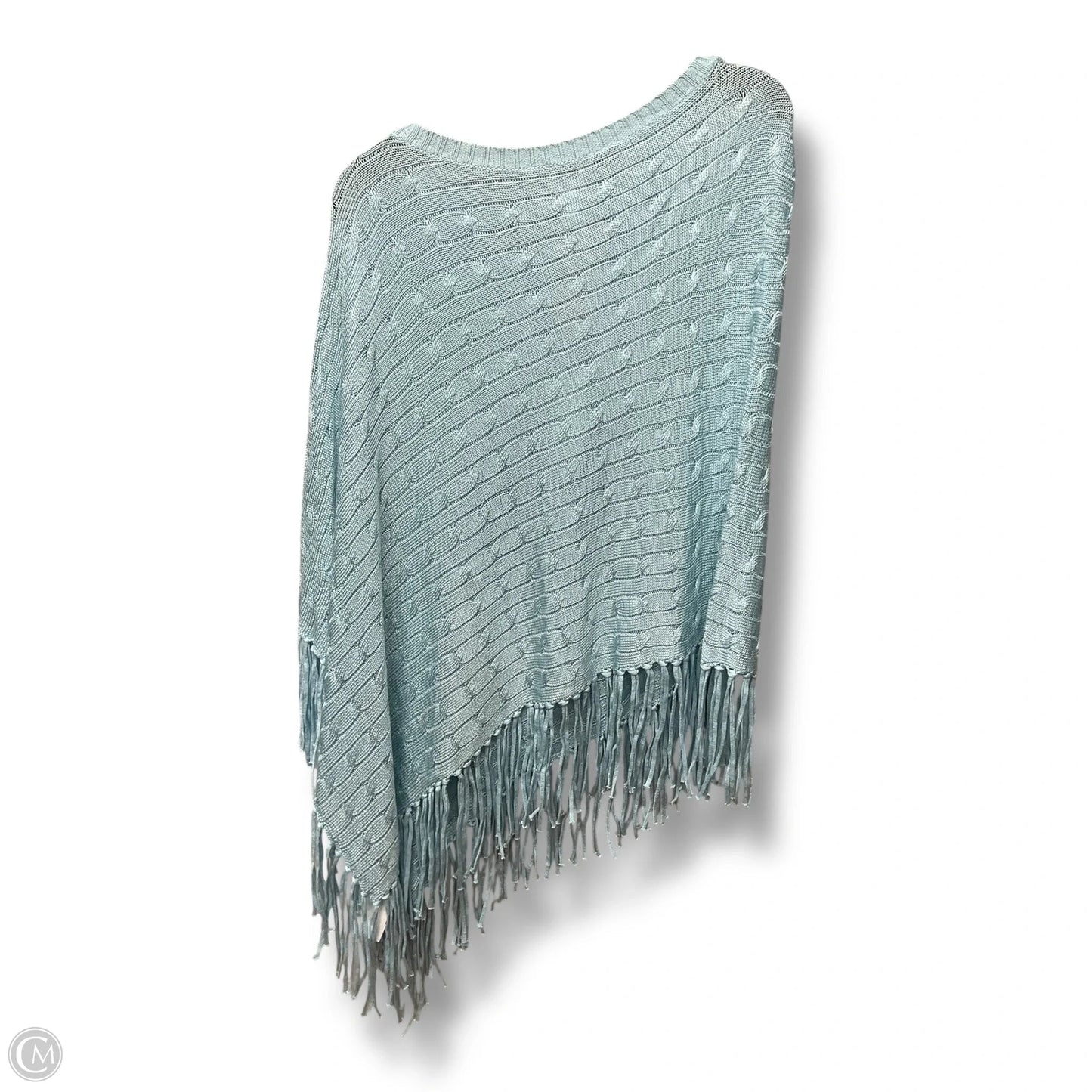 Poncho By Chicos In Aqua, Size: Osfm