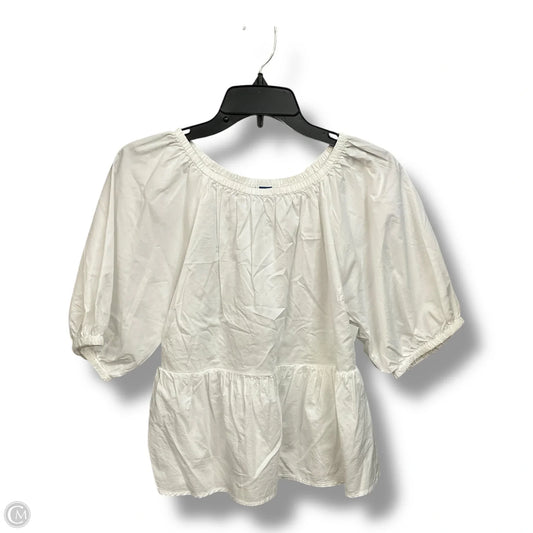 Top Short Sleeve By Old Navy In White, Size: M
