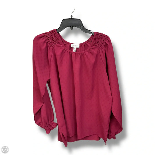 Top Long Sleeve By Jessica Simpson In Pink, Size: M