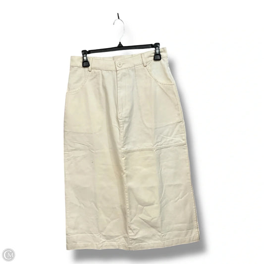 Skirt Midi By Clothes Mentor In Cream, Size: M