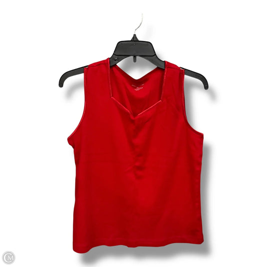 Top Sleeveless By Christopher And Banks In Red, Size: Xl