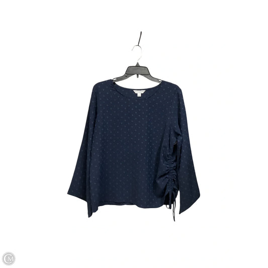 Top Long Sleeve By Counterparts In Navy, Size: L