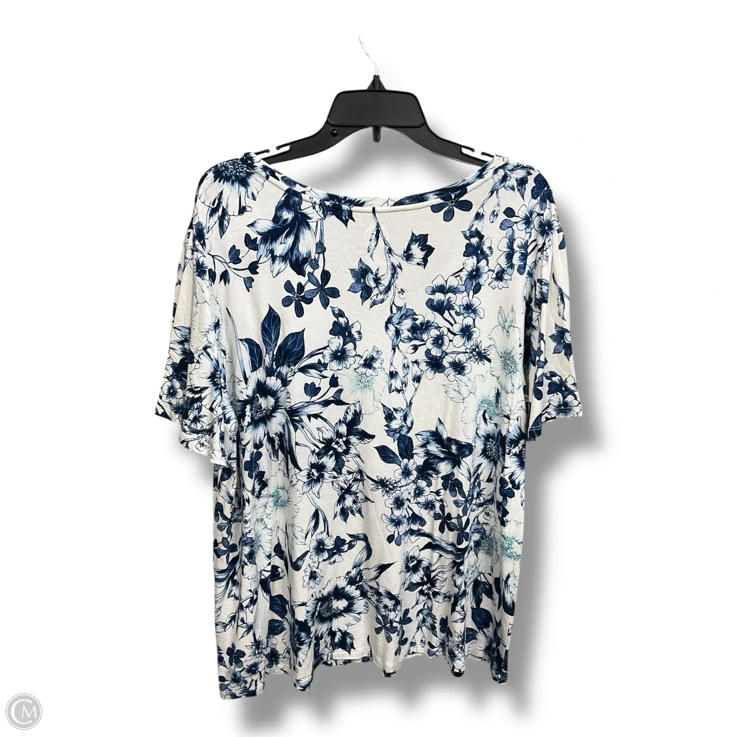 Top Short Sleeve By Maurices In Floral Print, Size: 1x