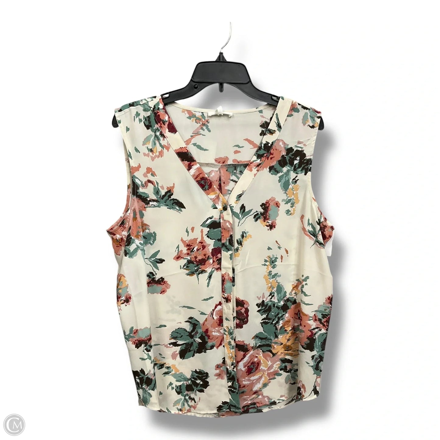 Top Sleeveless By Maurices In Floral Print, Size: Xxl
