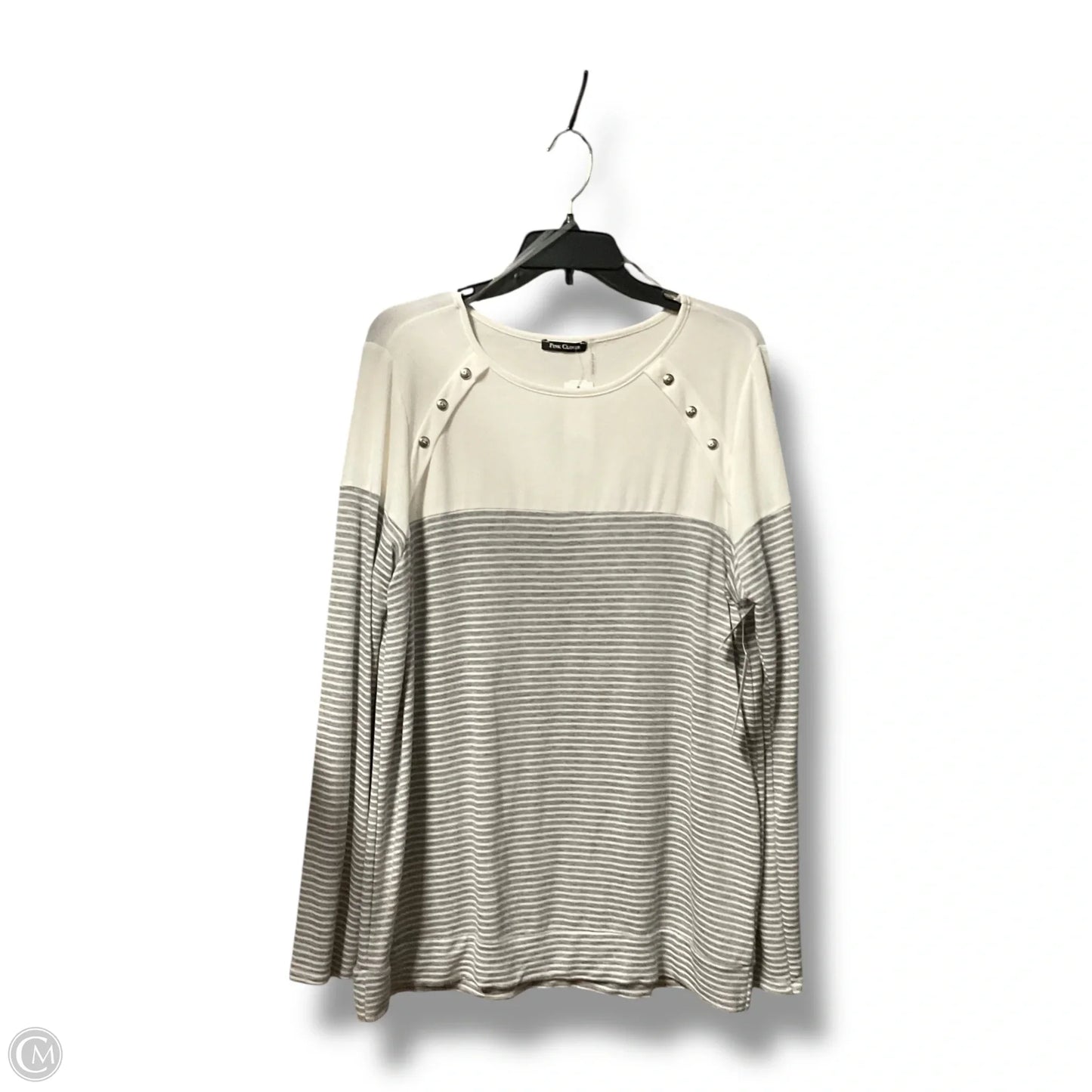 Top Long Sleeve By Pink Clover In Striped Pattern, Size: Xl