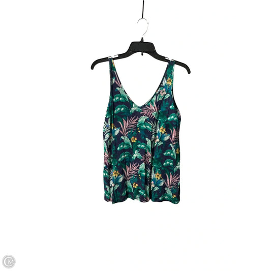 Top Sleeveless By Loft In Tropical Print, Size: S