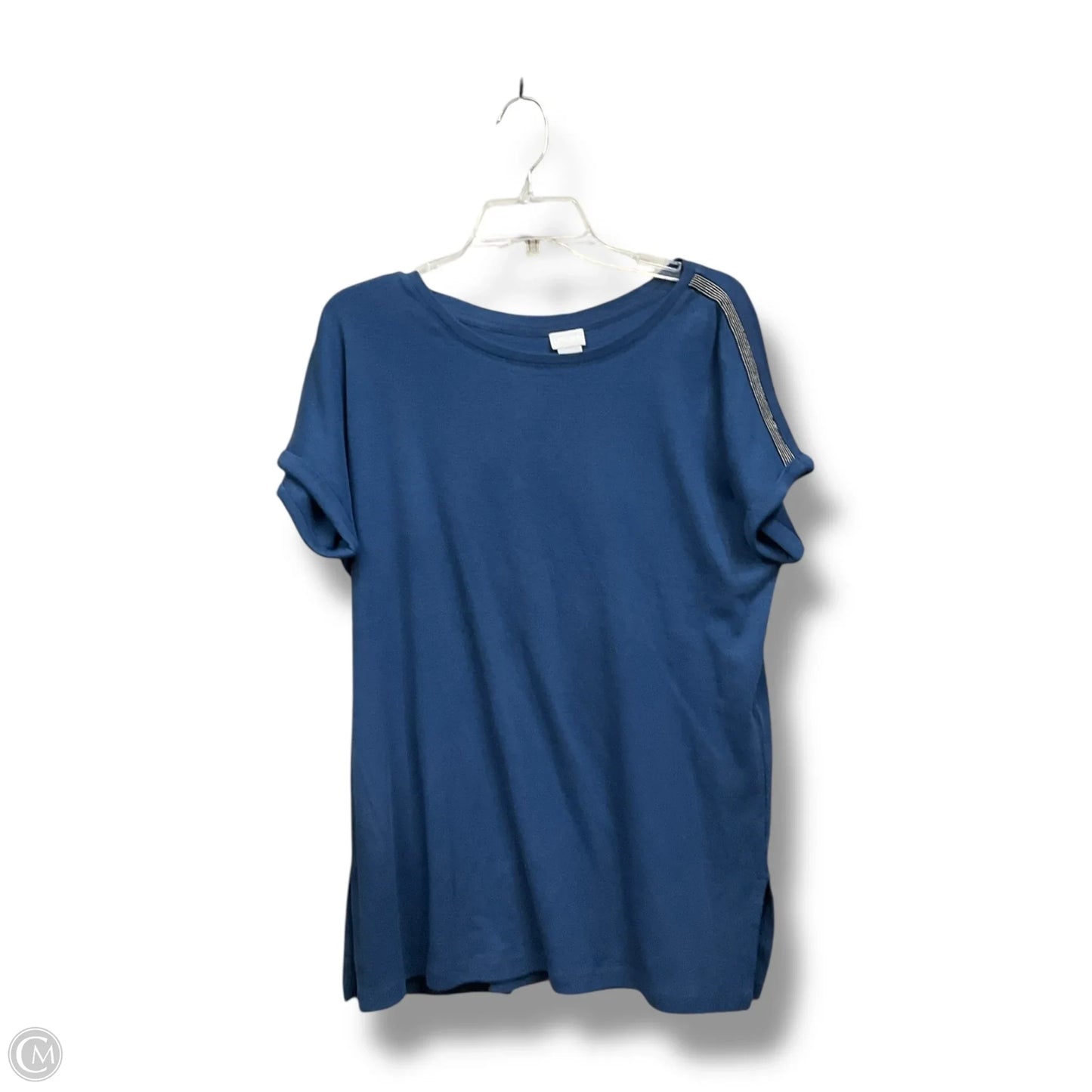 Top Sleeveless By Chicos In Blue, Size: L