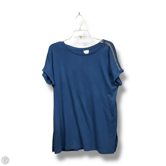 Top Sleeveless By Chicos In Blue, Size: L