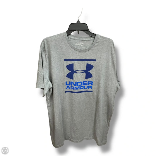 Athletic Top Short Sleeve By Under Armour In Grey, Size: Xl