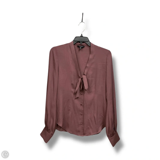 Blouse Long Sleeve By Express In Mauve, Size: S