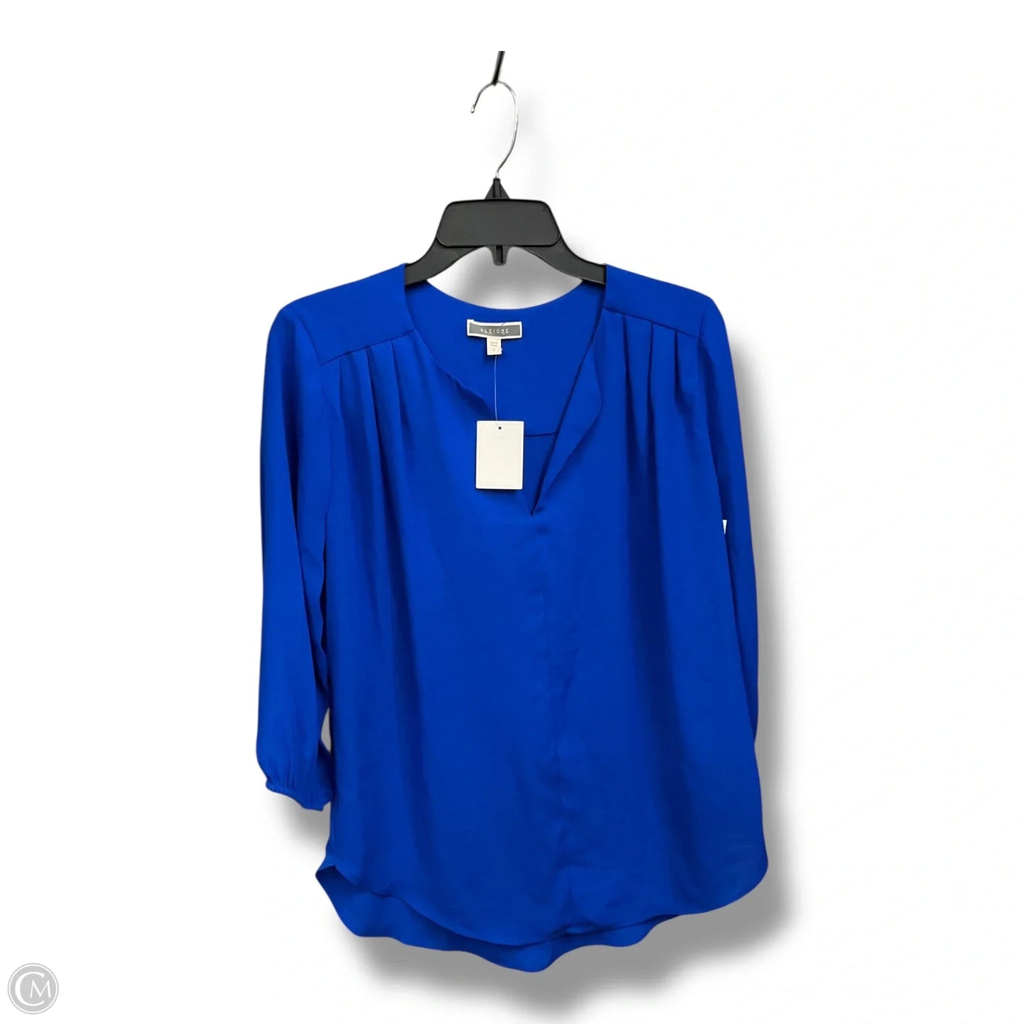 Top 3/4 Sleeve By Pleione In Blue, Size: S