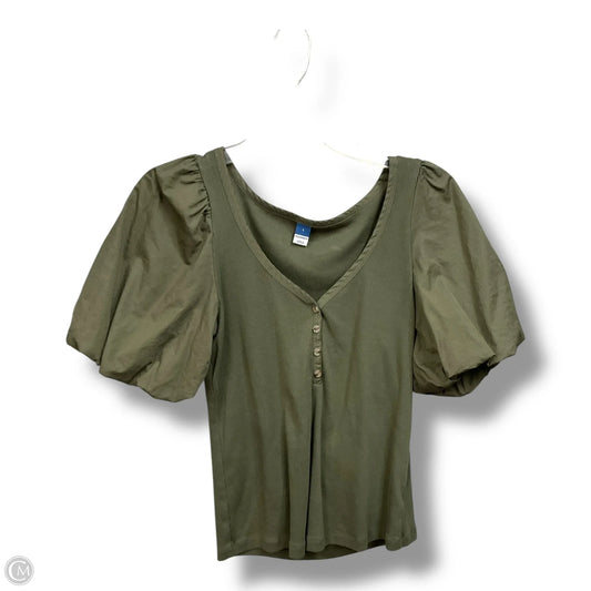 Top Short Sleeve By Old Navy In Green, Size: L