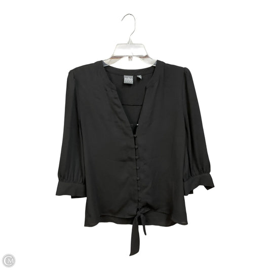 Blouse Long Sleeve By New York And Co In Black, Size: Xs