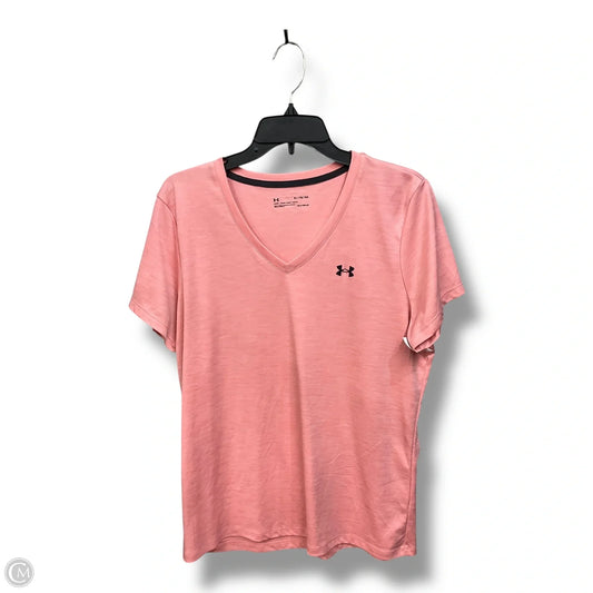 Athletic Top Short Sleeve By Under Armour In Pink, Size: Xl