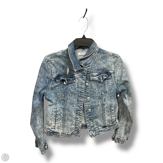 Jacket Denim By Vigoss In Blue Denim, Size: S
