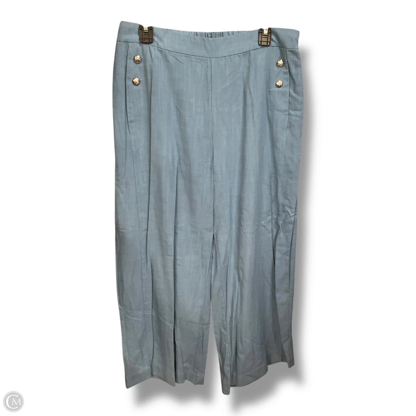Pants Wide Leg By Good Luck Gem In Blue, Size: 16