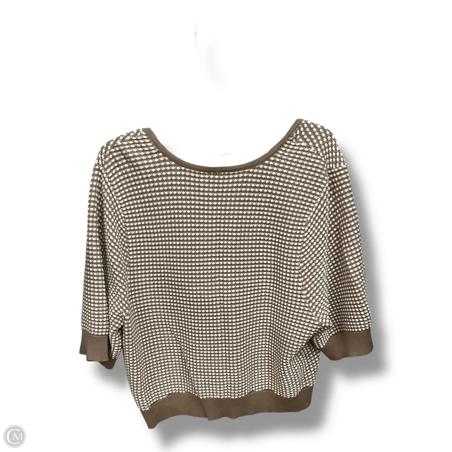 Top Short Sleeve By Torrid In Brown & White, Size: 3x