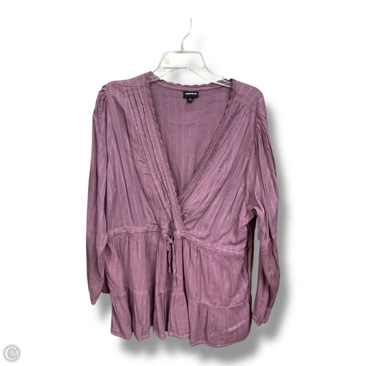 Top Long Sleeve By Torrid In Purple, Size: 3x