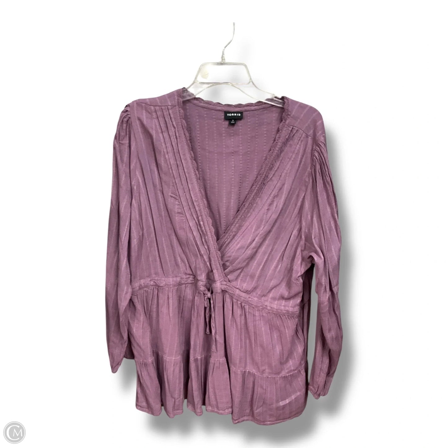 Top Long Sleeve By Torrid In Purple, Size: 3x