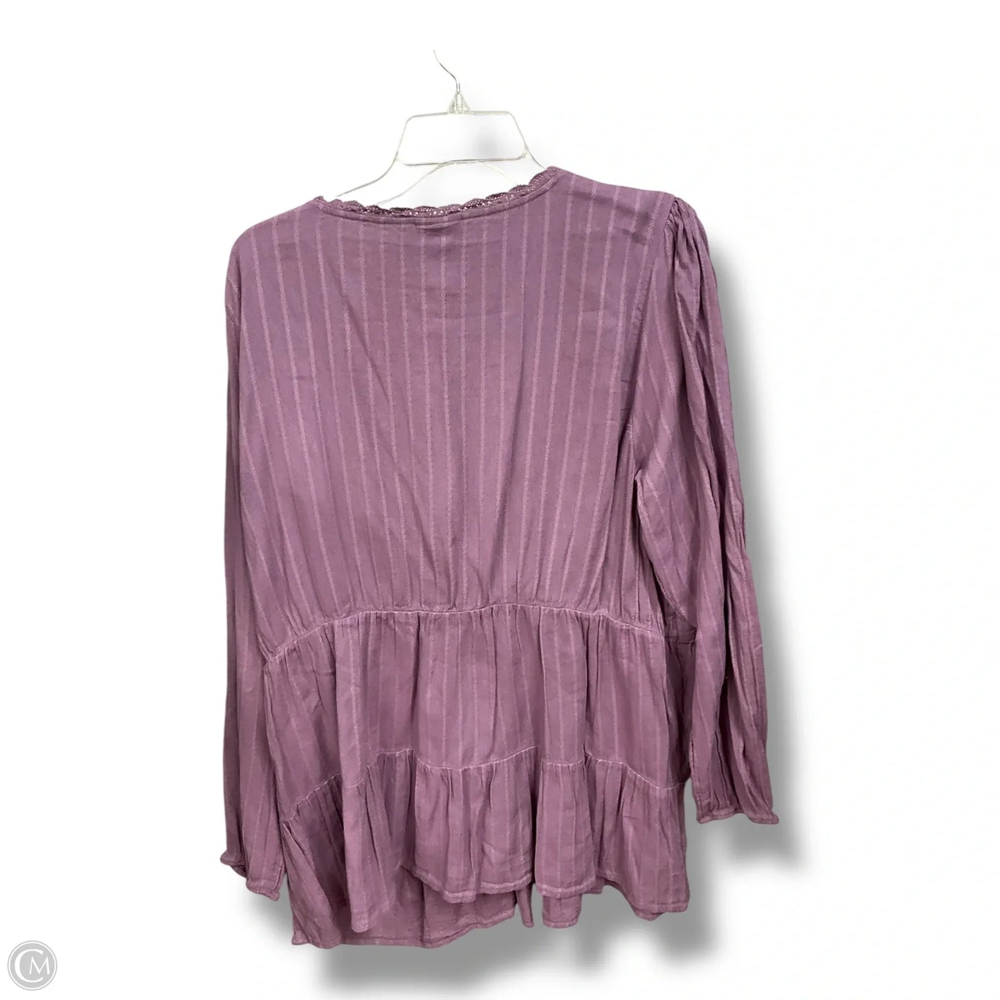 Top Long Sleeve By Torrid In Purple, Size: 3x
