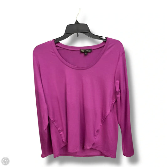 Top Long Sleeve By Dg2 In Purple, Size: L