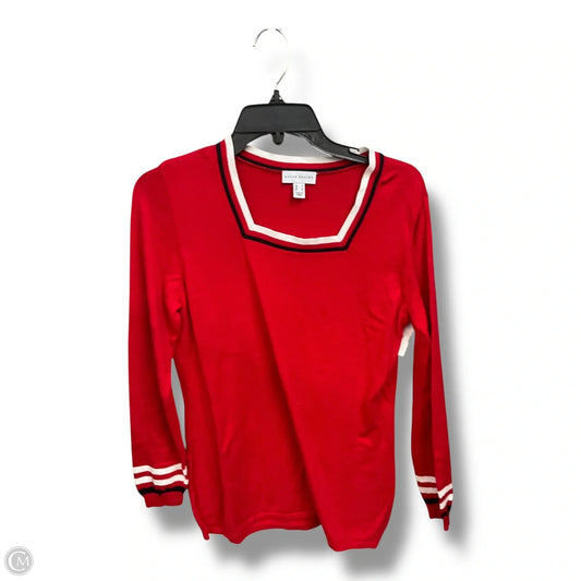 Top Long Sleeve By Susan Graver In Red, Size: M
