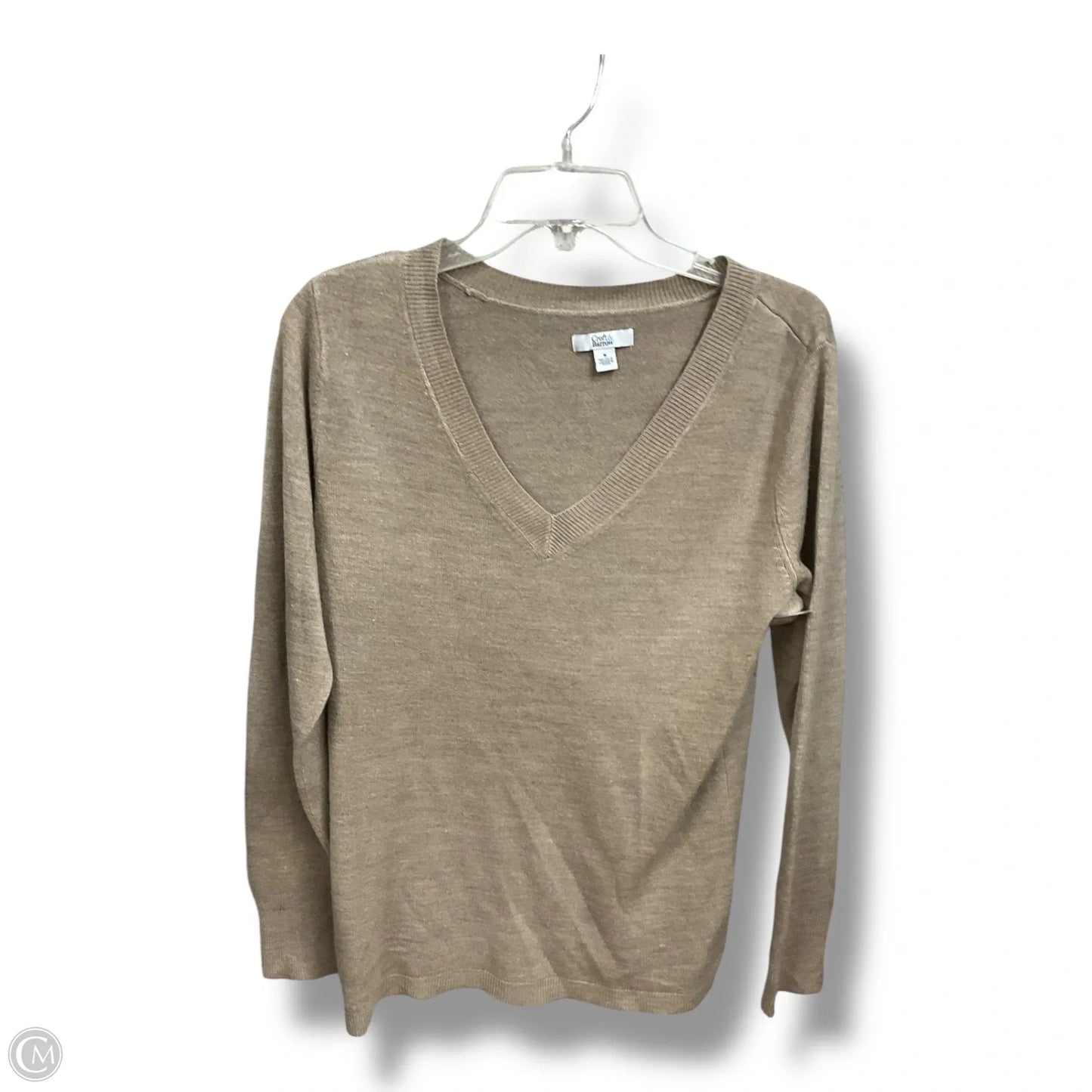 Top Long Sleeve By Croft And Barrow In Taupe, Size: M