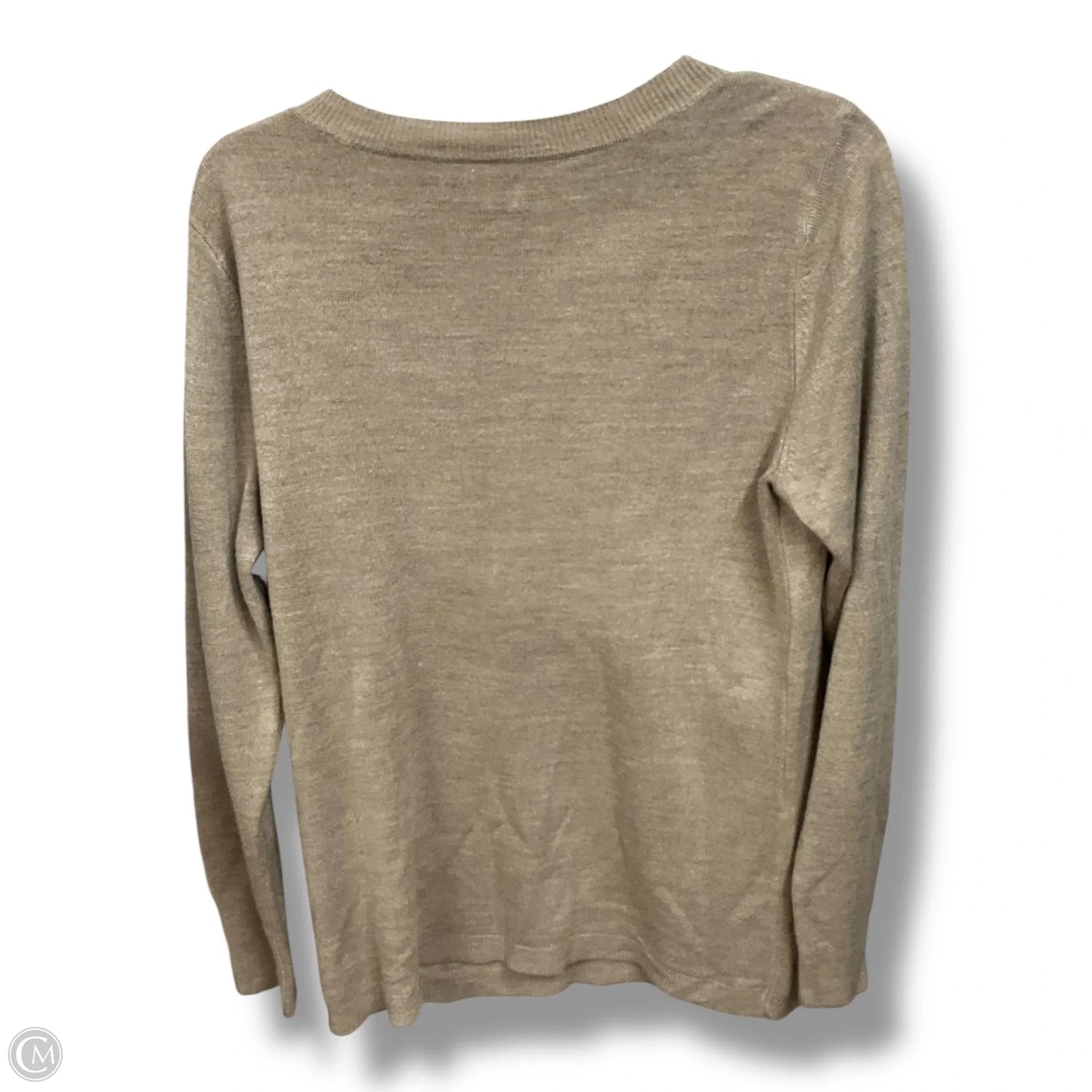 Top Long Sleeve By Croft And Barrow In Taupe, Size: M