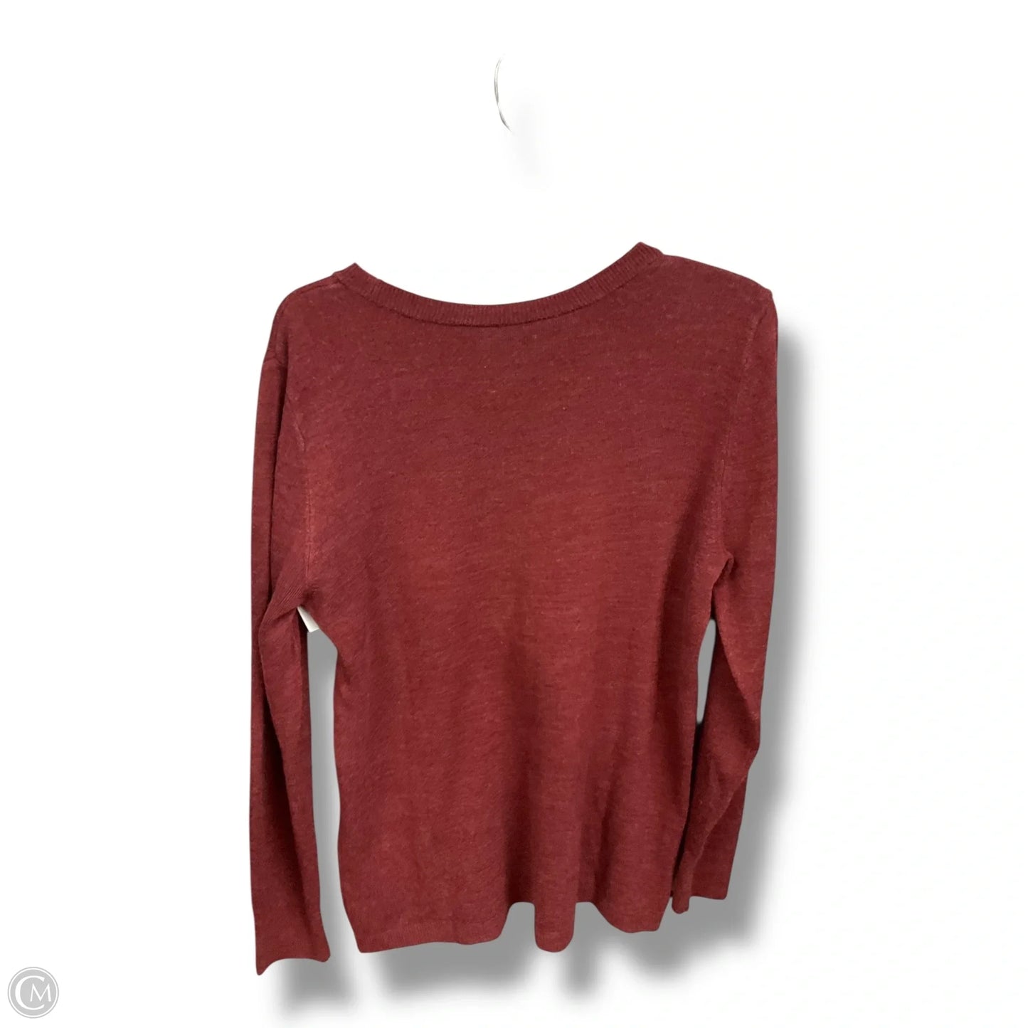 Top Long Sleeve By Croft And Barrow In Maroon, Size: L