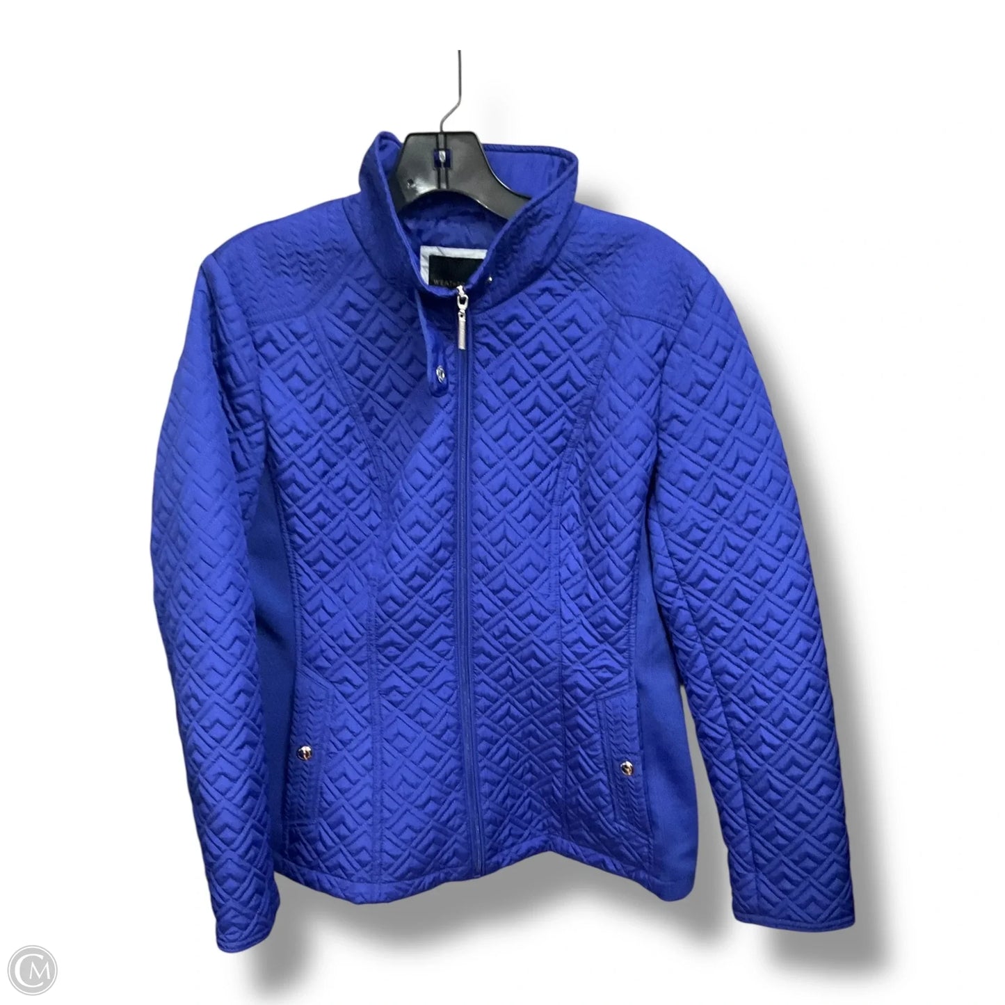 Coat Puffer & Quilted By Weatherproof In Blue, Size: L