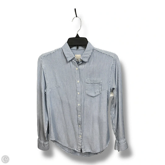 Blouse Long Sleeve By A New Day In Striped Pattern, Size: Xs