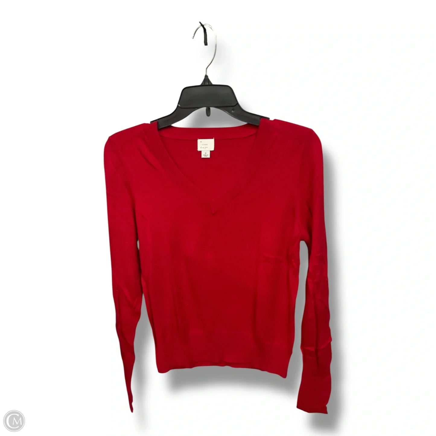 Top Long Sleeve By A New Day In Red, Size: S