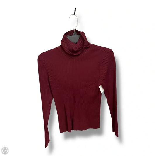 Top Long Sleeve By Apt 9 In Maroon, Size: M