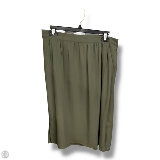 Skirt Midi By Loft In Green, Size: M