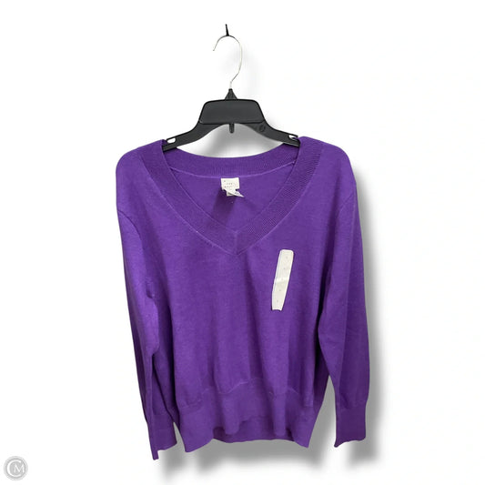 Top Long Sleeve By A New Day In Purple, Size: L