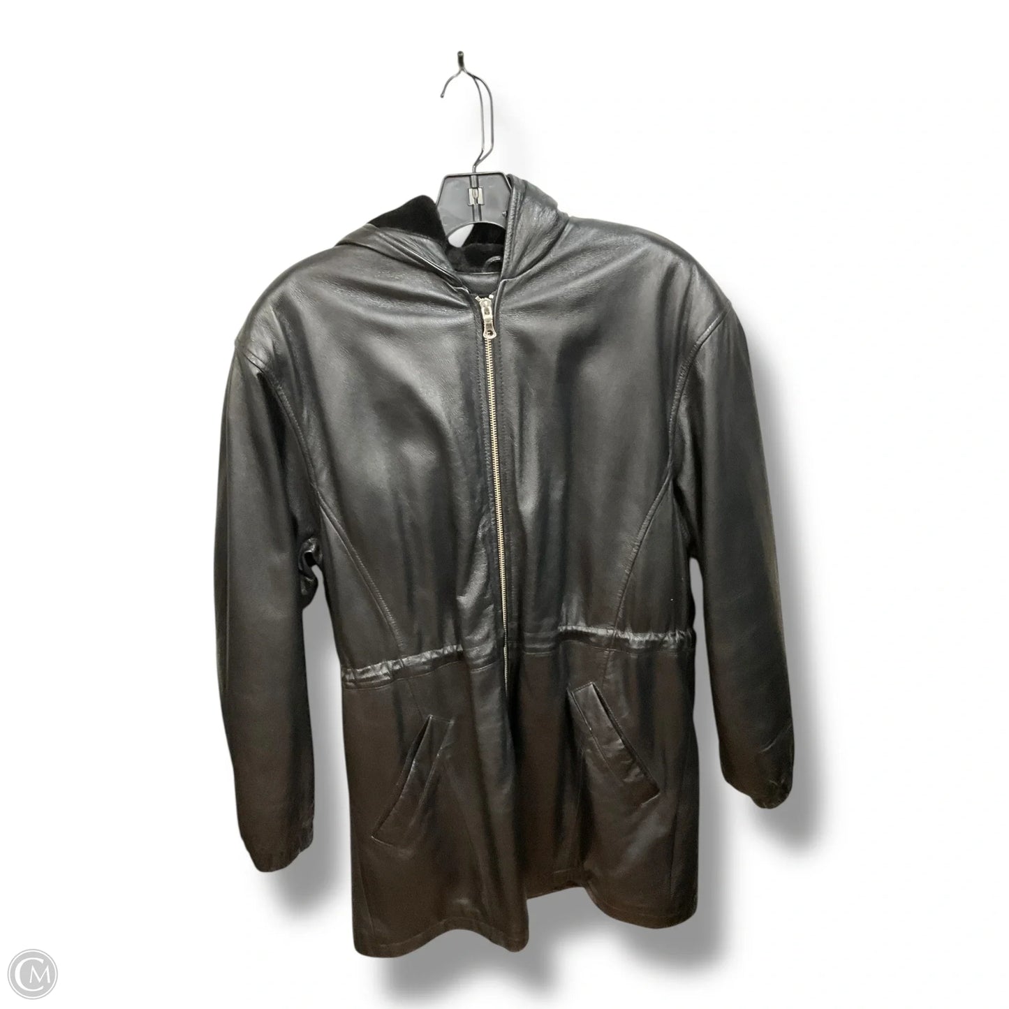 Coat Leather By Wilsons Leather In Black, Size: M