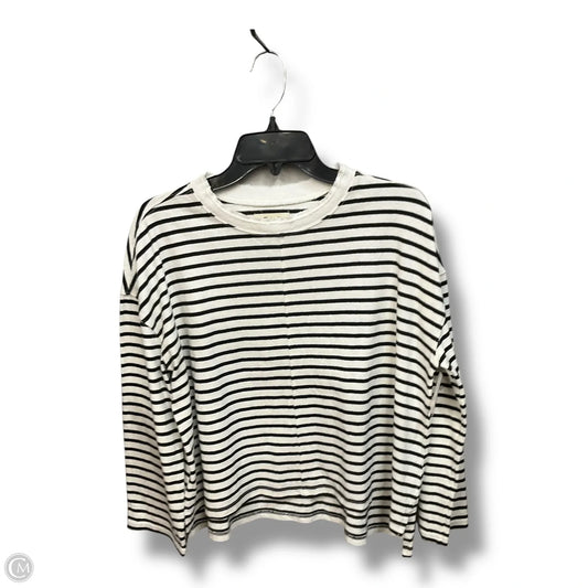 Top Long Sleeve By Madewell In Striped Pattern, Size: Xs
