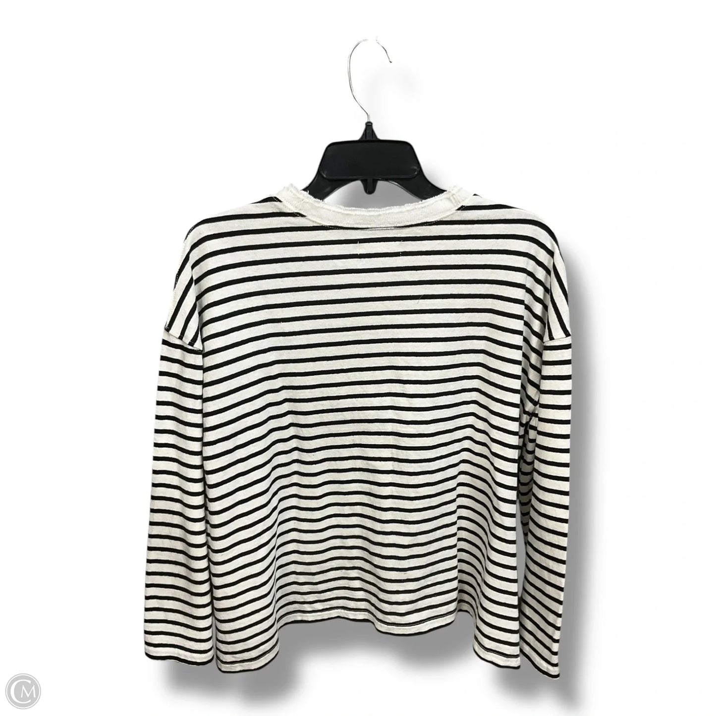 Top Long Sleeve By Madewell In Striped Pattern, Size: Xs
