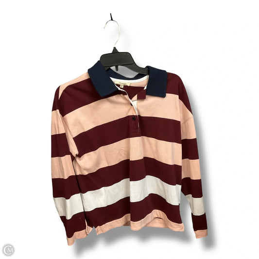 Top Long Sleeve By Madewell In Striped Pattern, Size: S
