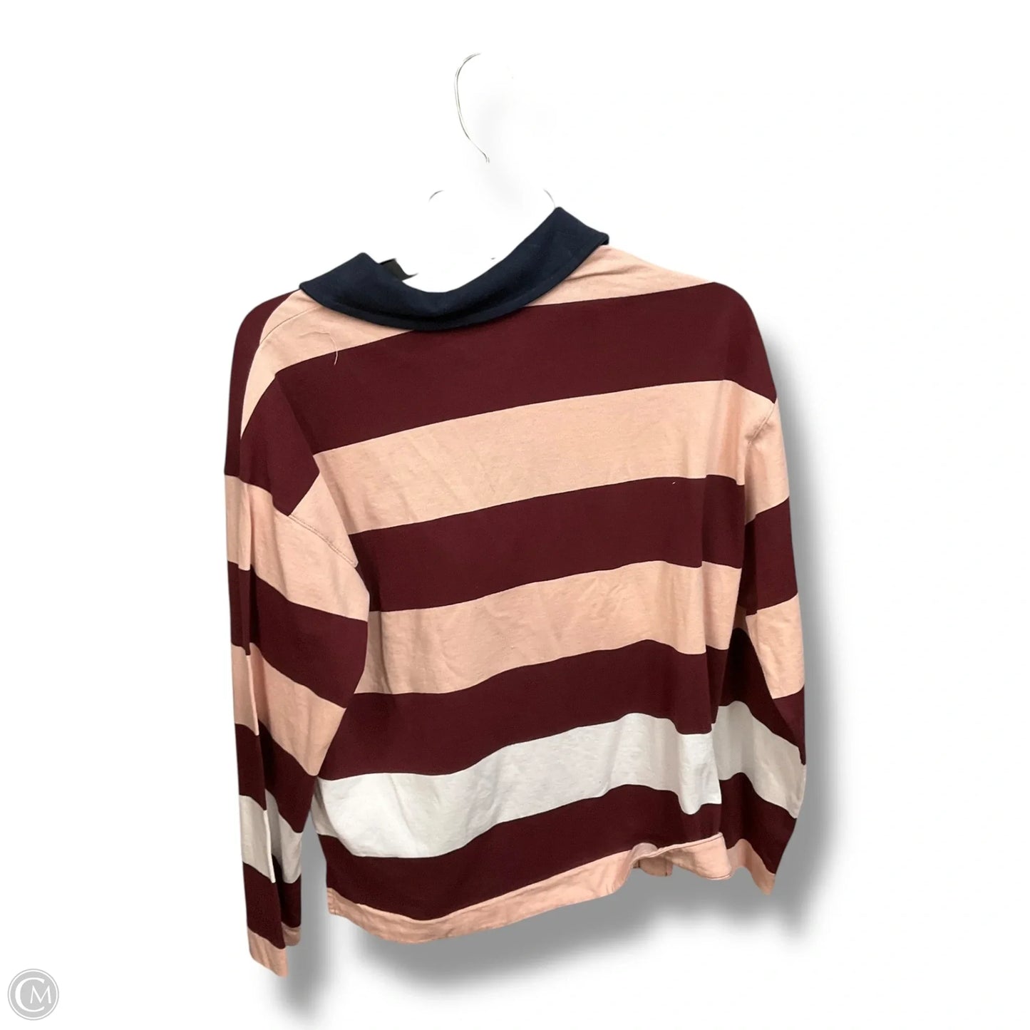 Top Long Sleeve By Madewell In Striped Pattern, Size: S