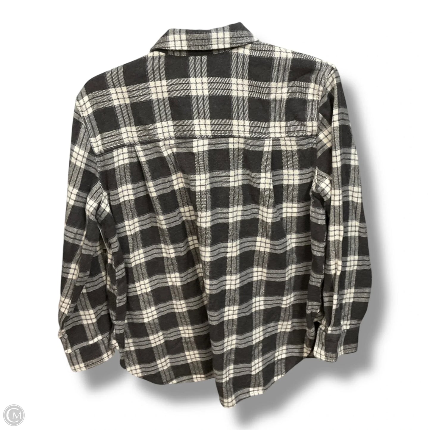 Top Long Sleeve By Madewell In Plaid Pattern, Size: S