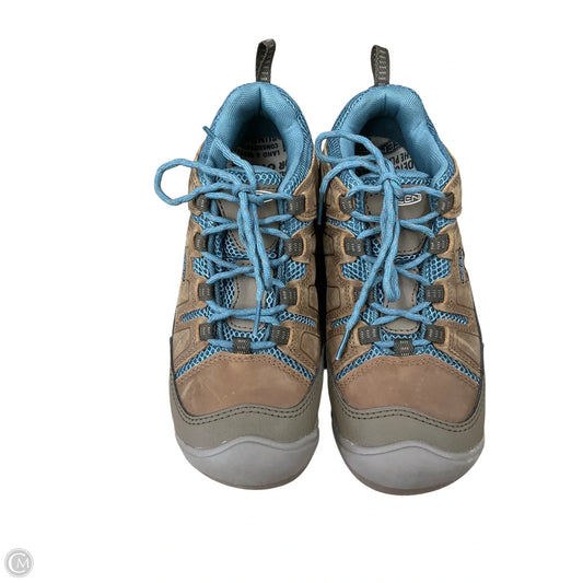 Shoes Hiking By Keen In Blue & Brown, Size: 9.5