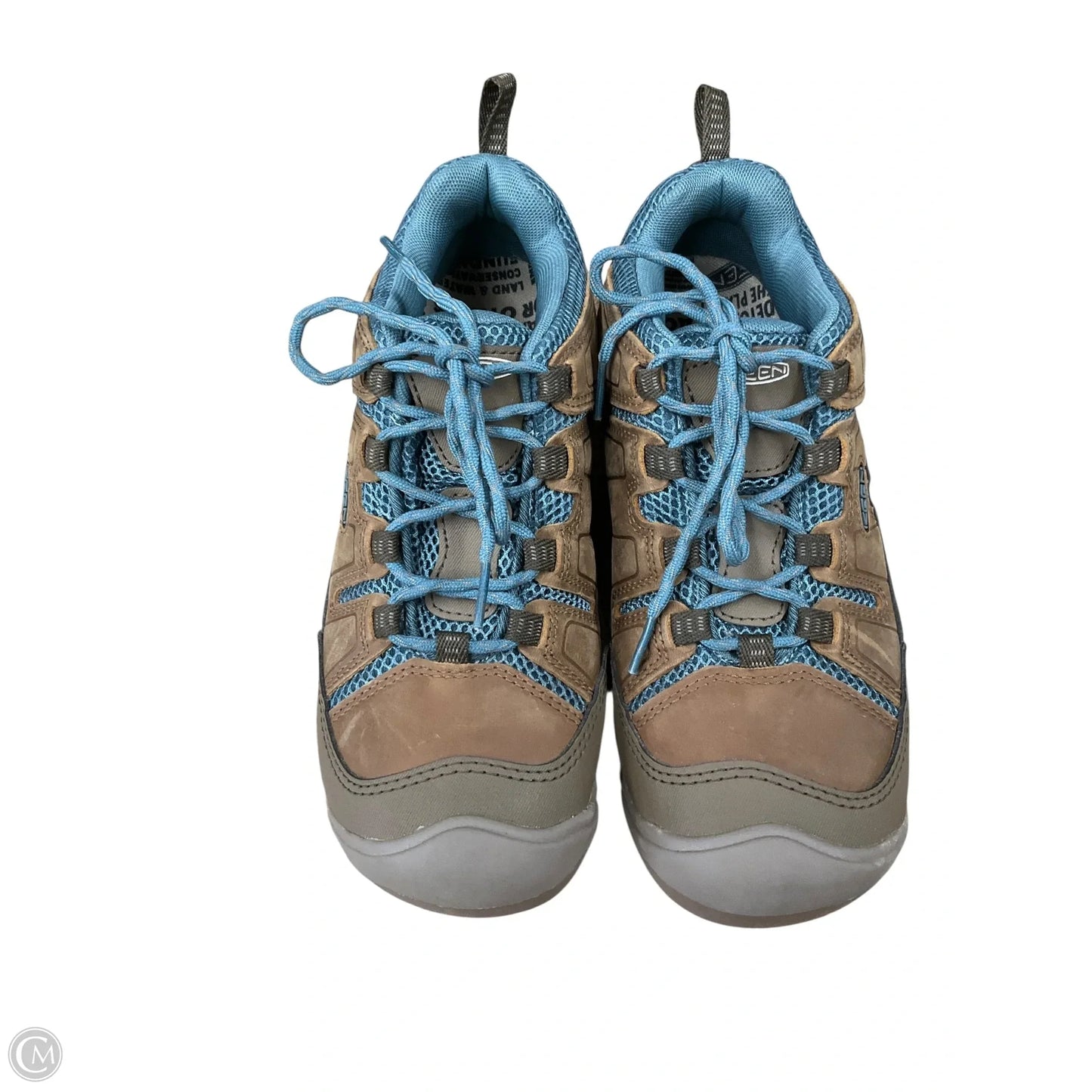 Shoes Hiking By Keen In Blue & Brown, Size: 9.5