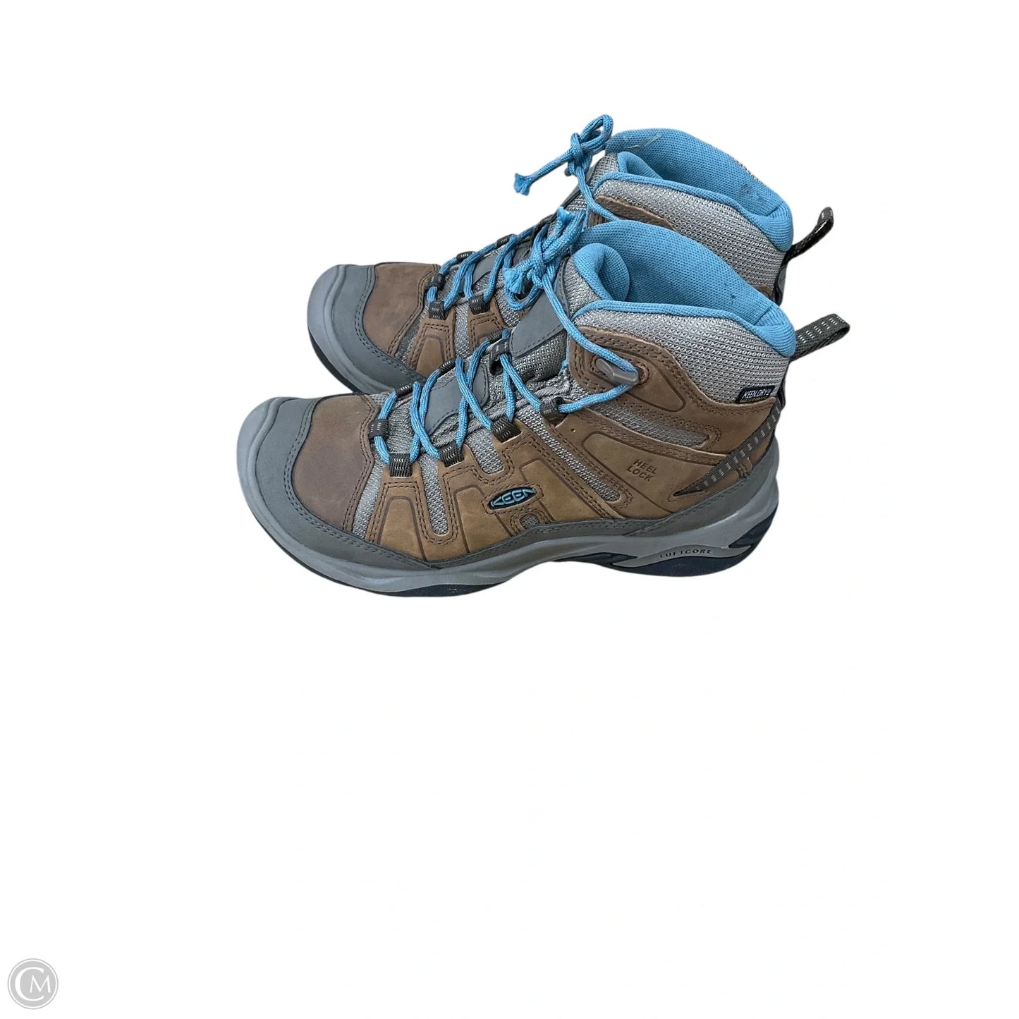 Shoes Hiking By Keen In Blue & Brown, Size: 7